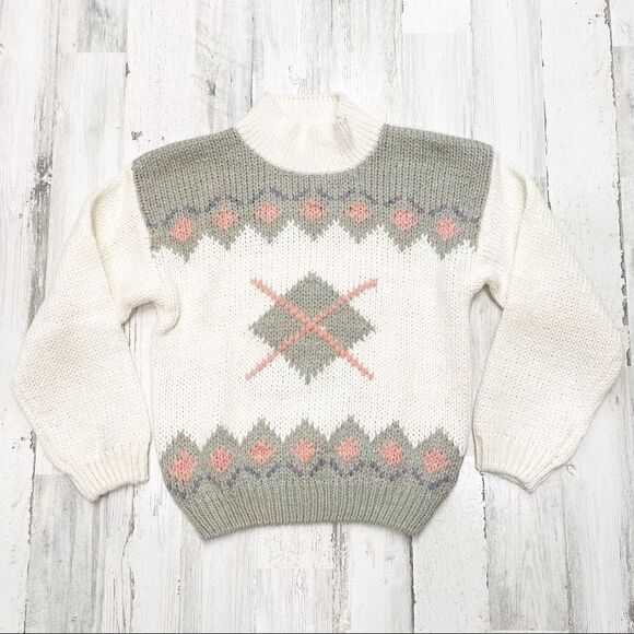 Vintage Hand Loomed Currants Cottagecore Sweater - Picture 1 of 6